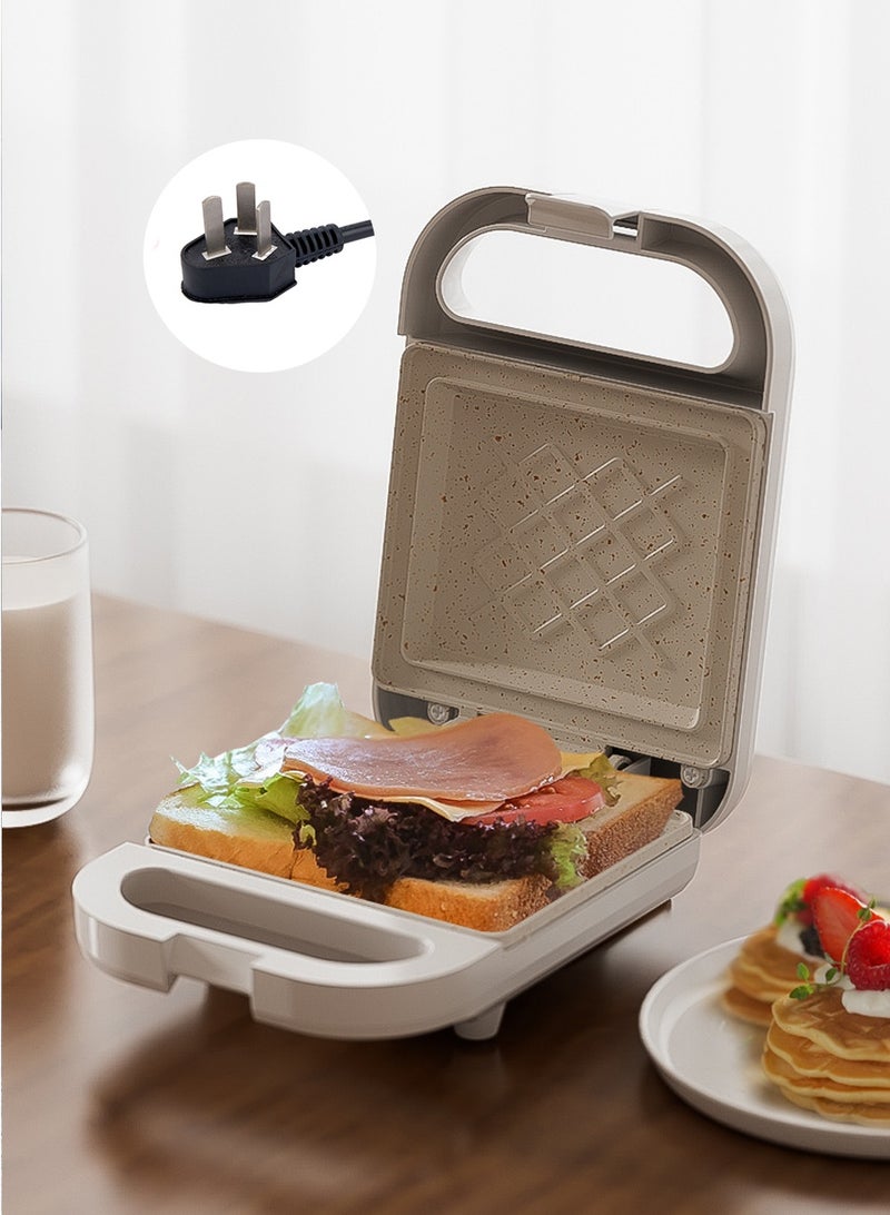BEIRUI Mini Breakfast Machine , Multifunction Sandwich Maker, Waffle Maker, Panini Press Breakfast Sandwich Maker, Grilled Cheese Maker, Kitchen Appliances, Camping 600W, Lunch, Snacks - Image 1